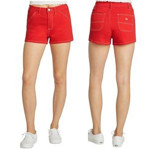 Juniors Womens DICKIES Flex Work Shorts Size 11/30  NWT Bright Red